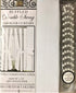 Mosaic Double Swag Fabric Shower Curtain with Ring Hooks, 2 Tie Backs - 70 x 72 in.
